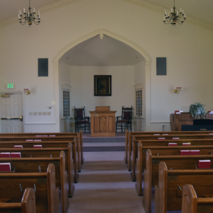 Inside White Historic Chapel