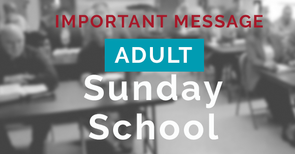No Adult Sunday School